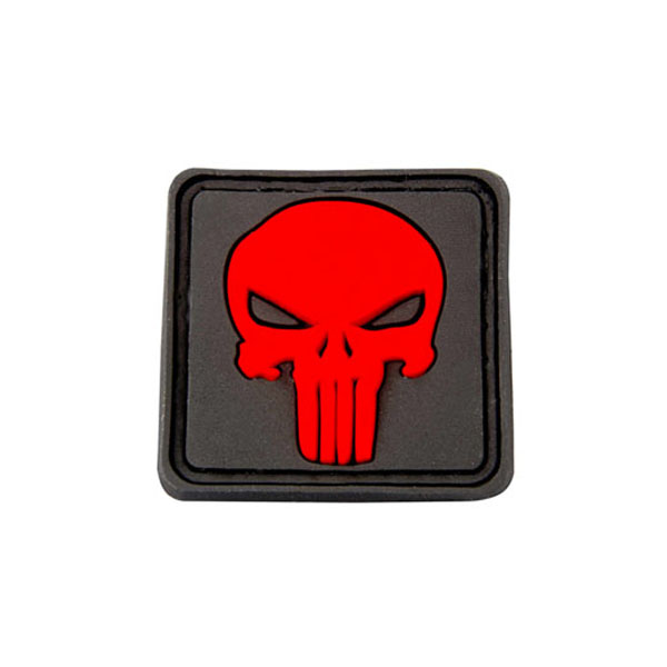 Skull 3D Rubber Patch rot Infidel Sniper KSK 2,5x2,5cm #18623