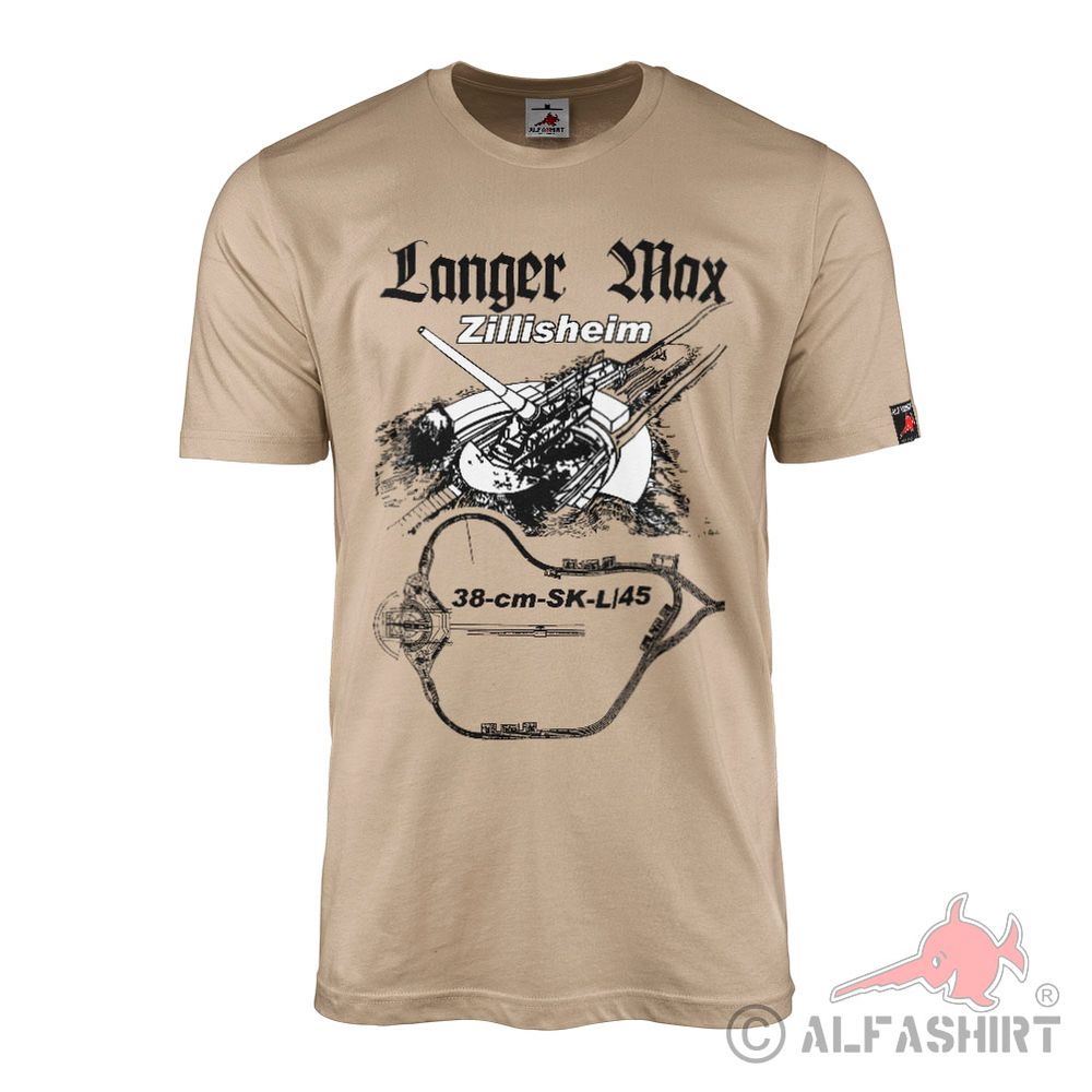 Langer Max Kanone Zillisheim 38 cm-SK-L-45 quick-loading cannon T-shirt #43420