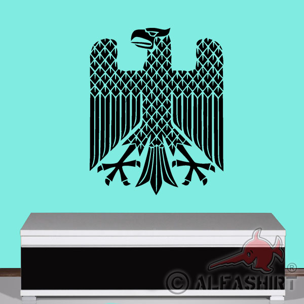 Wandtattoo Deutschland Adler Deko Aufkleber deutscher Vogel 56x45cm m #A5633
