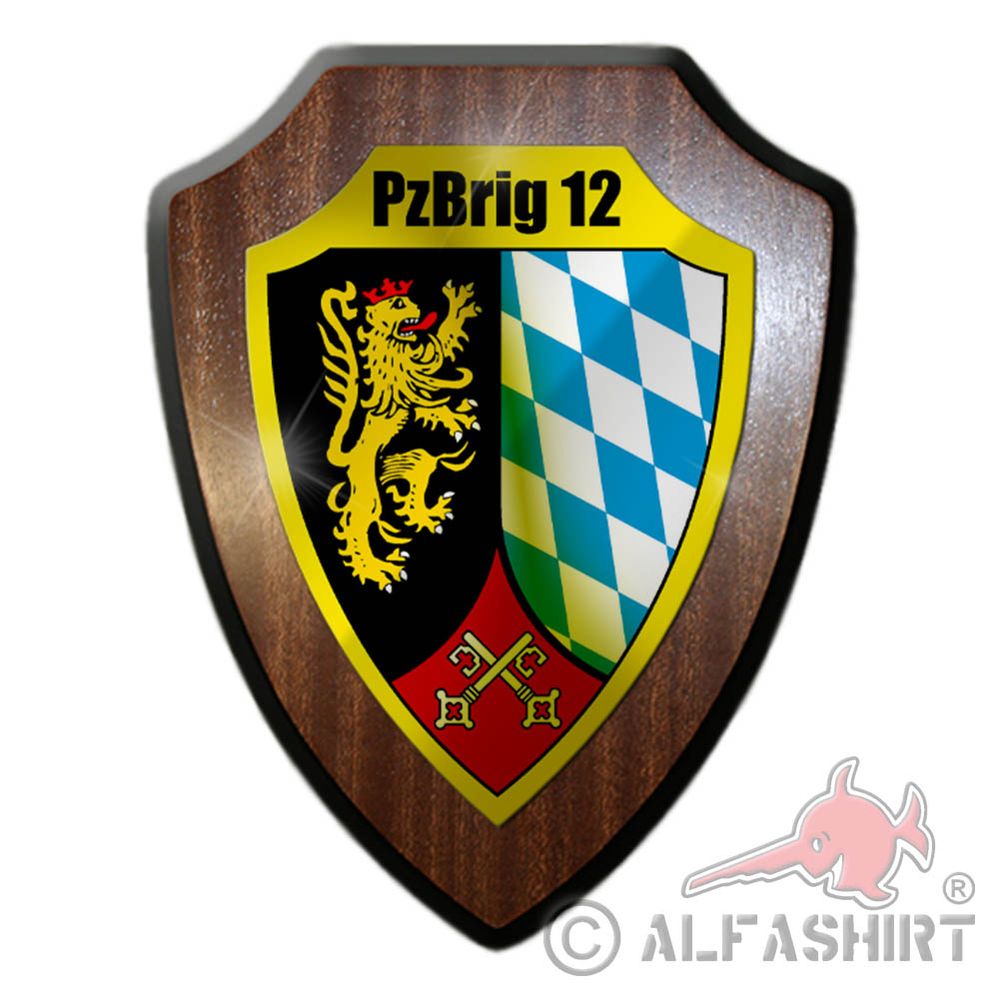 Heraldic shield PzBrig 12 tank brigade Oberpfal Soldiers Army Bundeswehr # 36564
