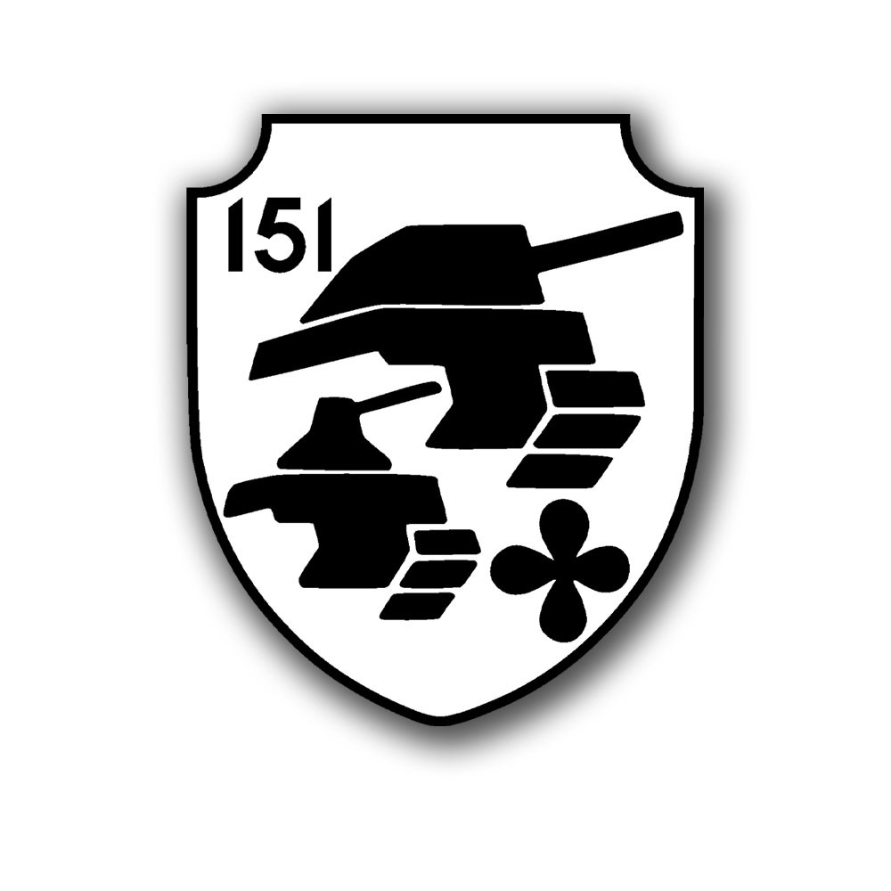 Aufkleber PzBtl 151 Panzerbataillon 7x5cm Verbandsabzeichen Panzer eer #A6231