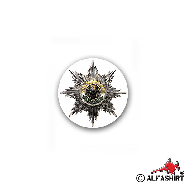Aufkleber/Sticker Schwarzer Adler Preußen Gardestern Auszeichnung 7x7cm A1820