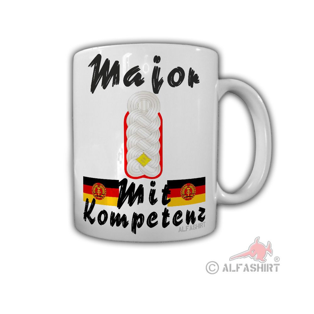 Major Artillerie Schulterklappe Dienstgrad DDR NVA Genosse Militär Kaffee #27362