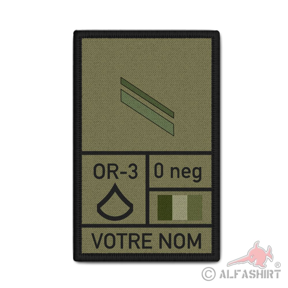 Ecusson personnalisable (veteran)