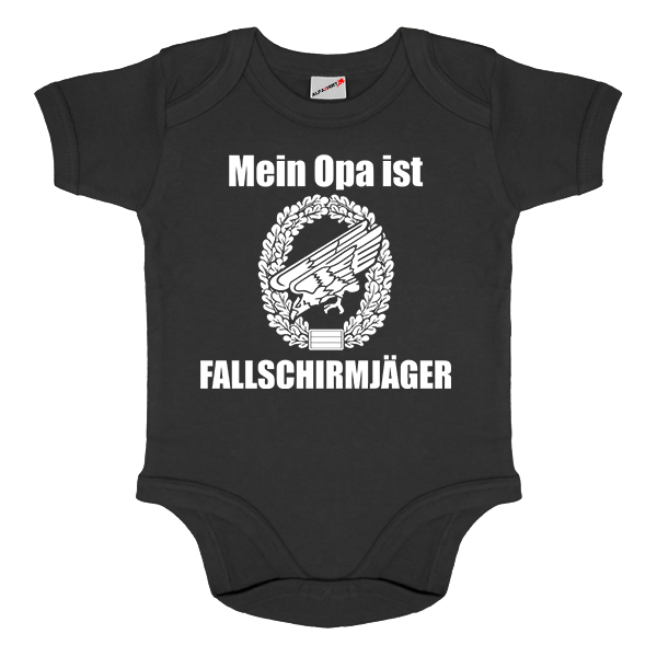 Baby Strampler Mein Opa ist Fallschirmjäger Boddy Airborne Babystrampler #18733