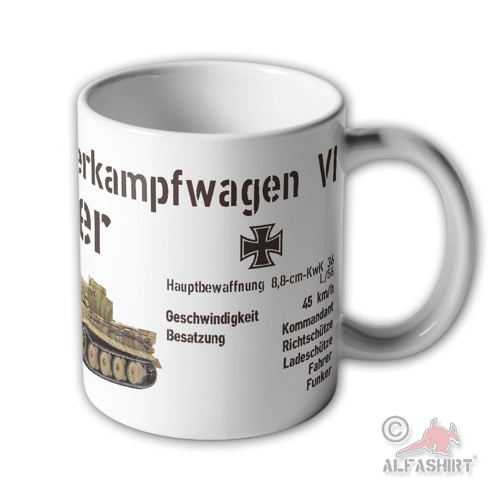 Cup Panzerkampfwagen VI Tiger Panzer WH SdKfz 181 2WK Army #45508