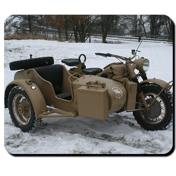 R 75 Motorrad Beiwagen Gespann schwere Gelände Maschine KS 750 - Mauspad #9388