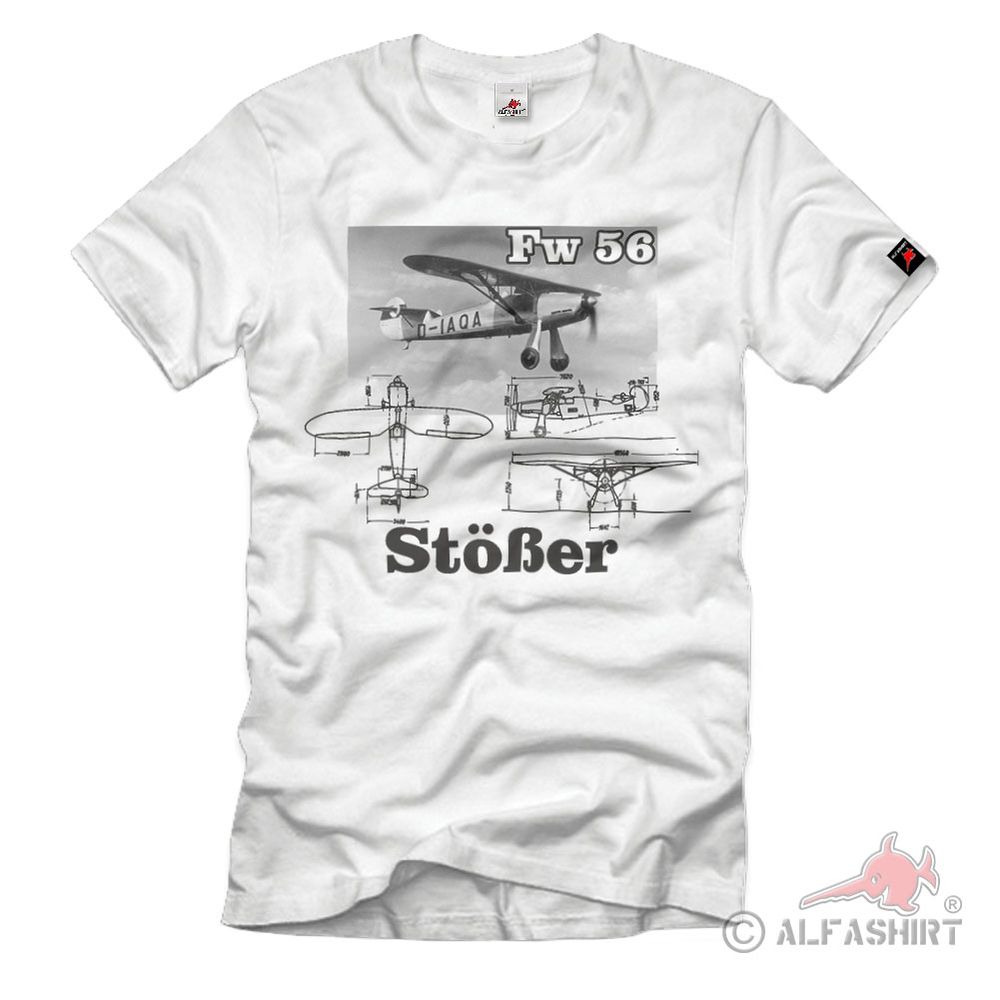 Fw 56 Stößer Flugzeug Wulf Hochdecker Luftwaffe Oldtimer T-Shirt#36952