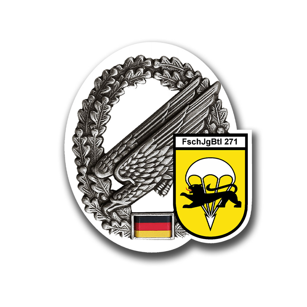 Aufkleber Barettabzeichen Fallschirmjäger FschJgBtl 271 Iserlohn  10x9cm #A6264