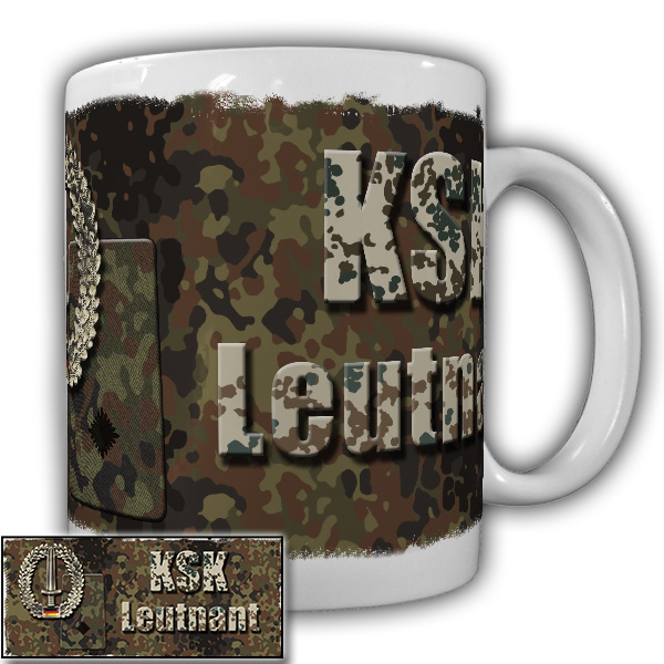Tasse KSK Leutnant der Kommando Spezialkräfte Barettabzeichen Dienstgrad #20292