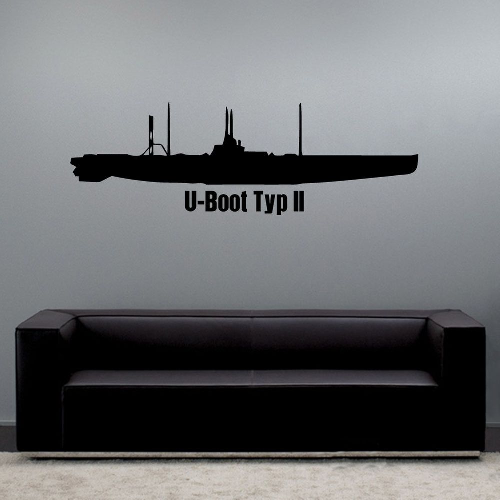 Wall decal submarine type 2 Imperial Navy U2 Imperial Shipyard Gdansk #A6177