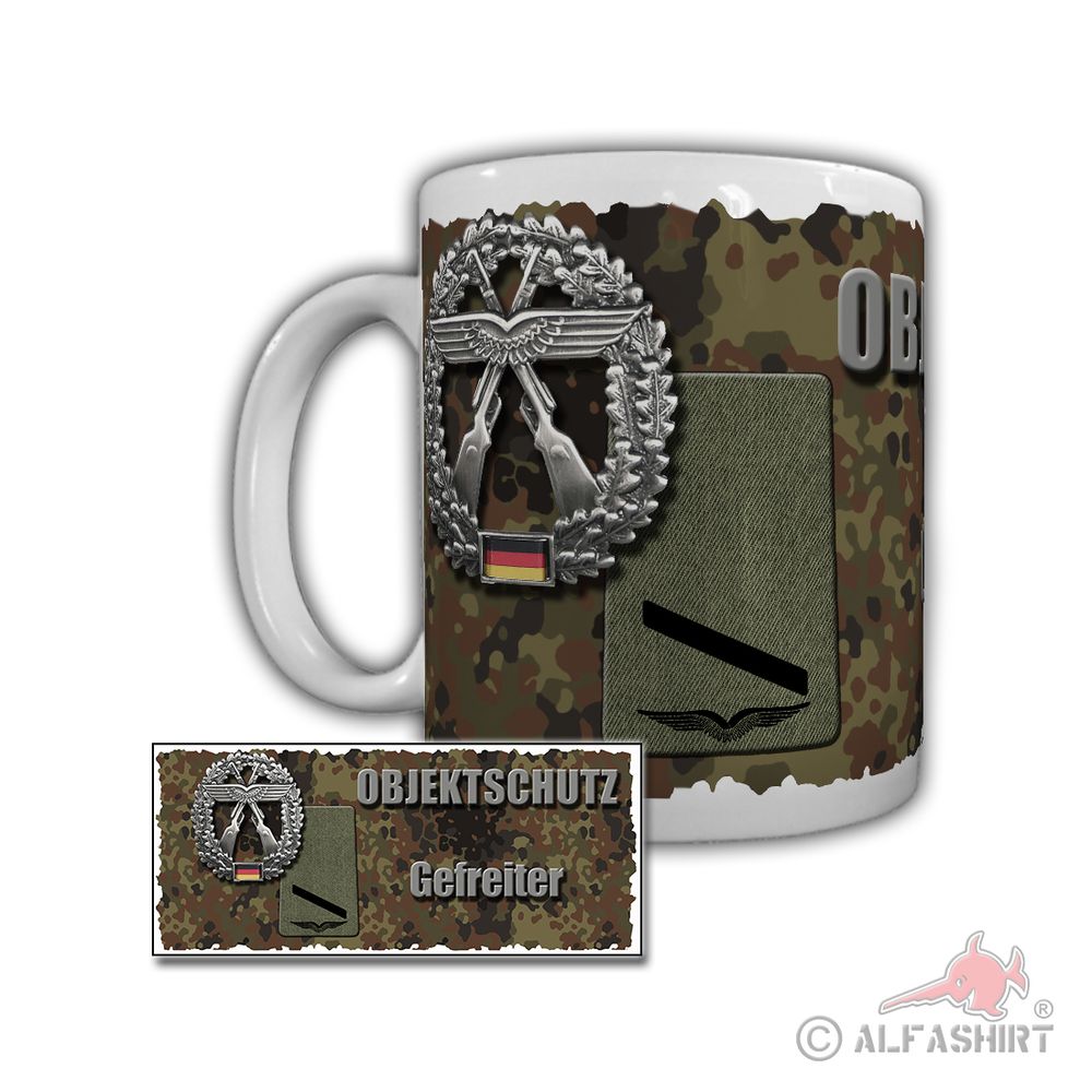 Objektschutz Gefreiter Brakel Technischer Zug 242 Rangabzeichen Tasse #29225
