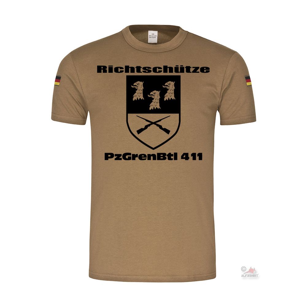 BW Tropen Gunner Panzergrenadierbataillon 411 T-Shirt #41091