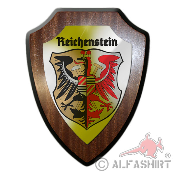 Wappenschild / Wandschild - Reichenstein Schlesien Polen Wappen Adler #25660