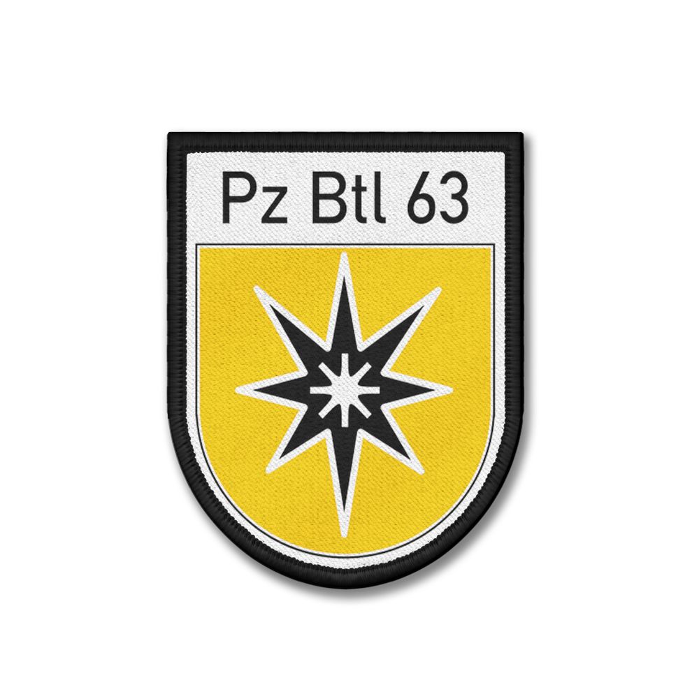 Patch semicircular coat of arms PzBtl63 Oldenburg Panzer Battalion Bundeswehr 9x7cm #46408