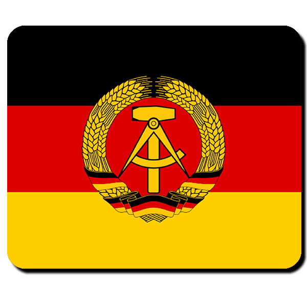 DDR Fahne Deutsche Demokratische Republik Ostdeutschland Wappen - Mauspad #9510