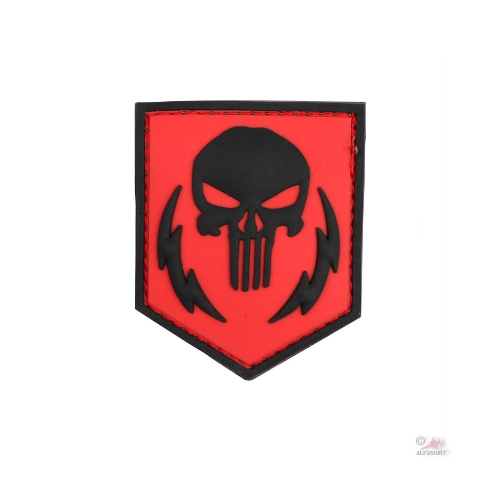 Skull Killer Patch 3D Rubber Thunder Donner Skull 7,5x6,5cm#23007