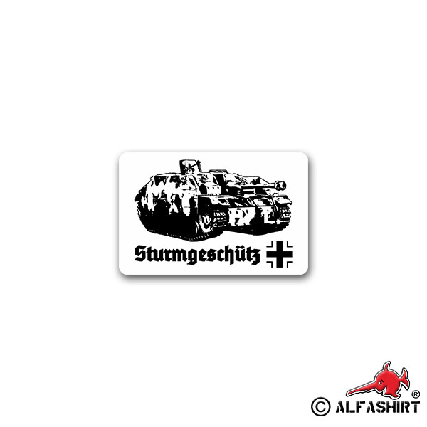 Sticker Sturmgeschütz Artillery Gun Armored Vehicles 11x7cm A2690