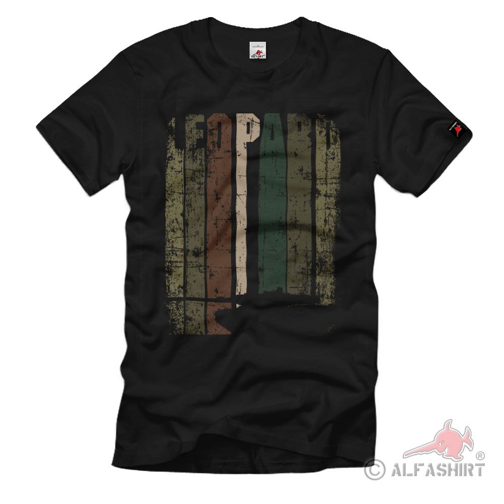 Leopard Panzer 2A6 Panzer Troop Camouflage Pattern Grunge T-Shirt # 36441