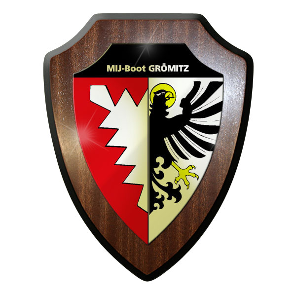 Wappenschild / Wandschild - MIJ Boot GRÖMITZ Minenjagdboot M1064 - #11731