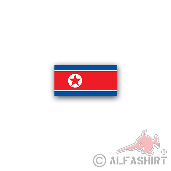 Sticker North Korea Flag Democratic Republic 7x3,5cm A2985