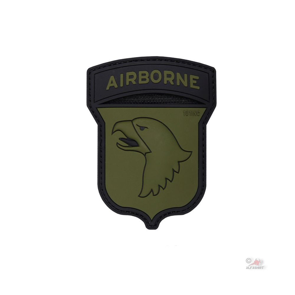 Airborne Patch 3D Rubber Screaming Eagles Us Army Air Force  9x7cm #23004