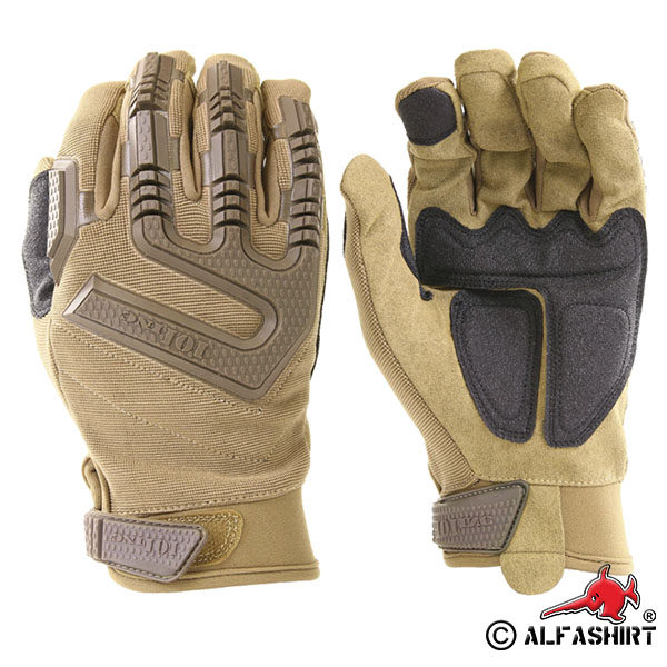 Tactical Einsatzhandschuhe Kommando ISAF Desert BW mit Protektoren sand #16071