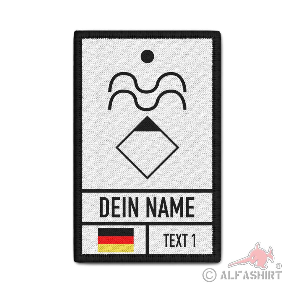 9,8x6cm Patch Wasserrettung Truppführer personalisiert Feuerwehr #43081