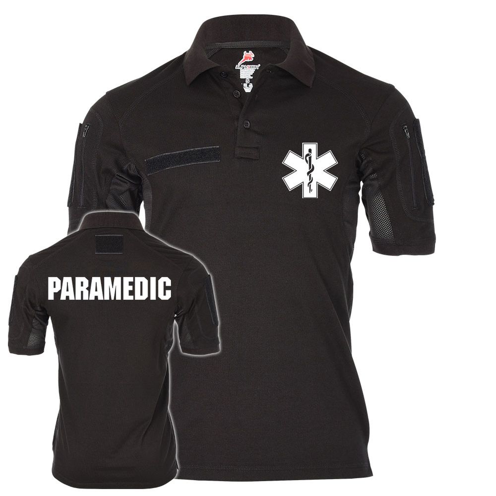 Tactical Poloshirt Alfa PARAMEDIC Star-of-Life Medical Service Medic Sani #20444