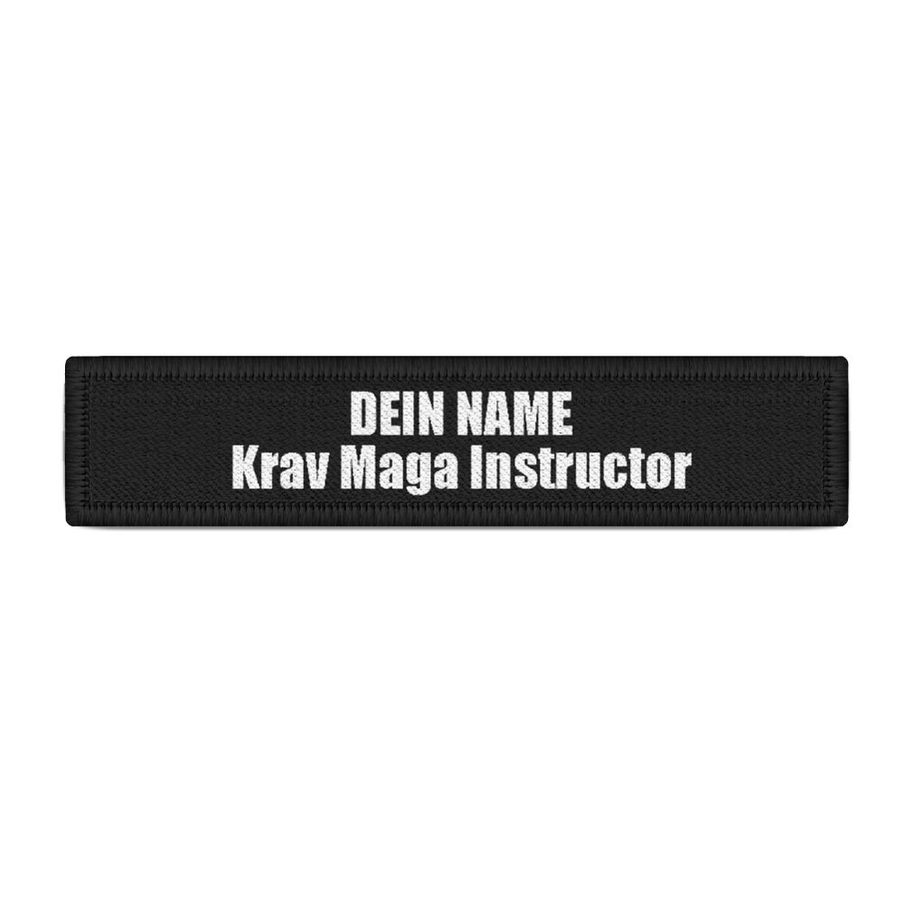 Name Sign Krav Maga Instructor Patch Velcro Black Instructor School # 31145