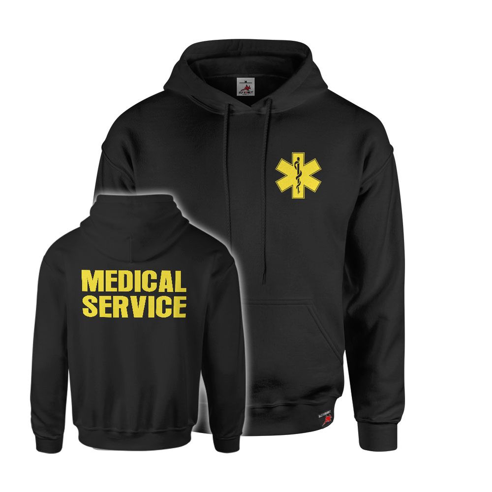 Hoodie MEDICAL SERVICE Paramedic Doctor Helper Medical Assistant #19761