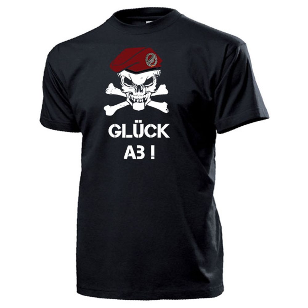 Fallschirmjäger BW Barett Schädel Bundeswehr Fallschirmjäger - T Shirt #14324