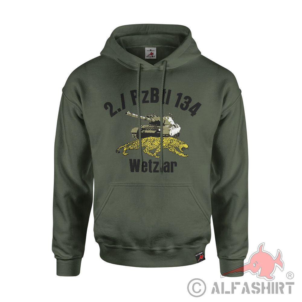 Hoodie 2 Kompanie PzBtl 134 Wetzlar Leopard Panzer 1A5 Kampfpanzer #42639