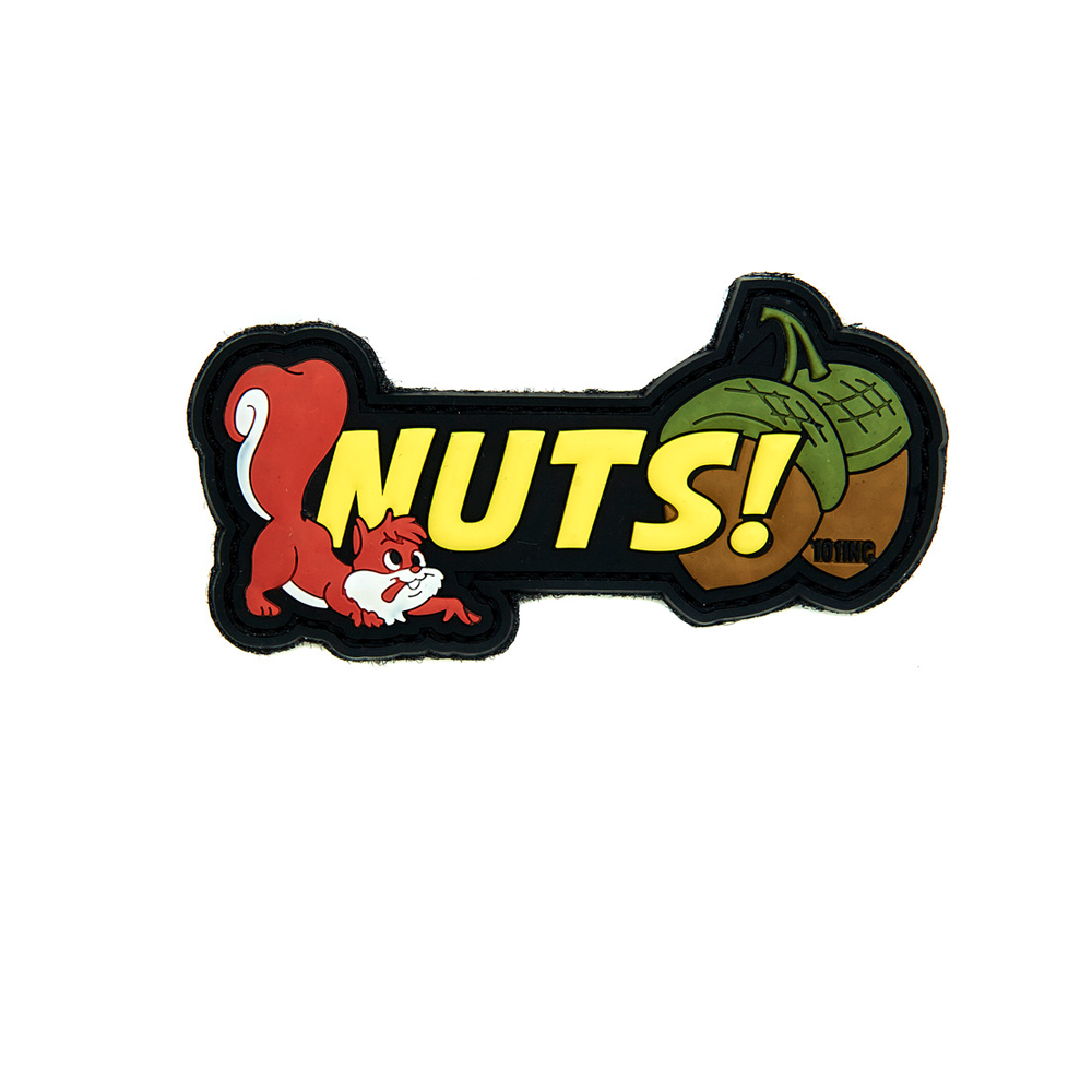 3D Rubber Patch Nuts Gelb Eichhörnchen Nüsse 4x10cm #27101