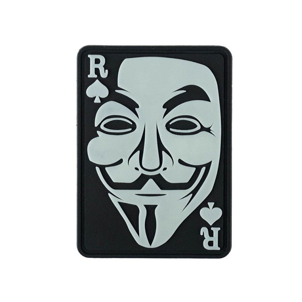 Rubber Patch PVC Ass Pik Spades Maske Anonym Hacker #47803
