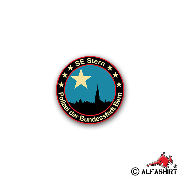 Sticker SE Star Police of the Federal City Bern SEK Unit 7x7cm # A2246