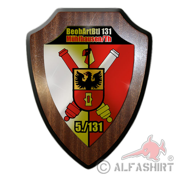 5 BeobArtBtl 131 Observation Artillery Battalion Coat of arms Heraldic shield # 17869