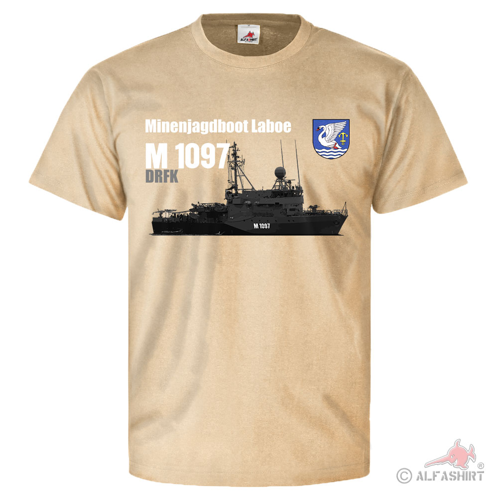 Mine hunting boat Laboe DRFK M1097 3 Mine search squadron BW Navy - T Shirt # 26057