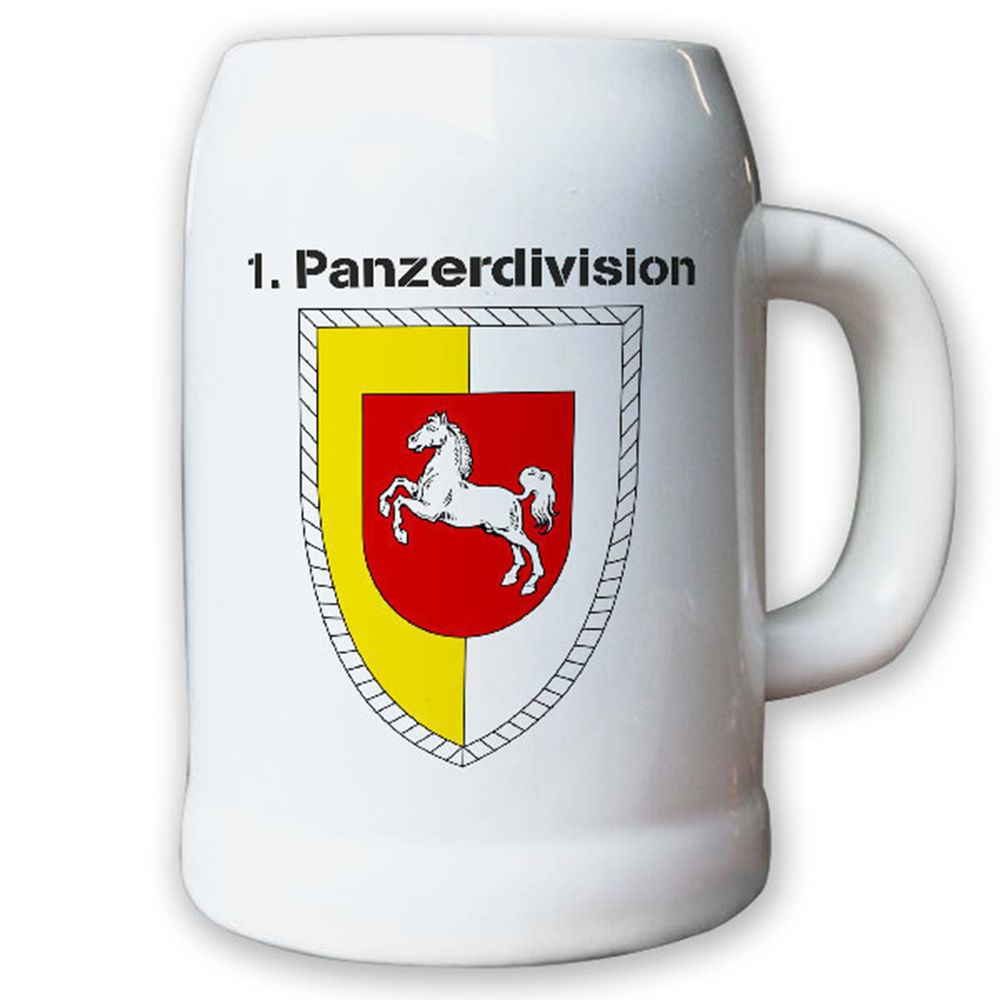 Krug / Bierkrug 0,5l -Bierkrug 1. Panzerdivision_Bundeswehr PzDiv Krug #12934