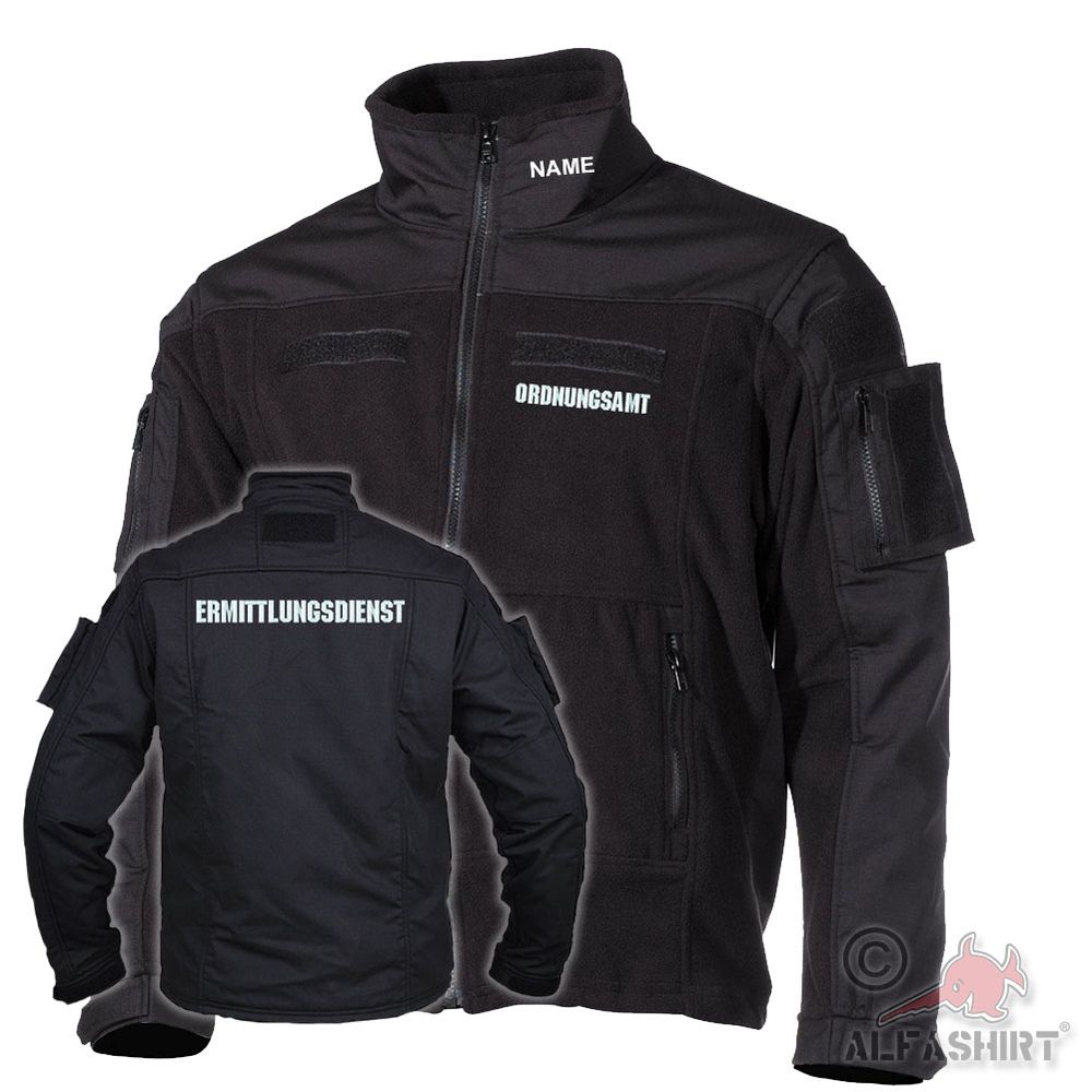 Combat Fleecejacke Gestickt Ordnungsamt Ermittlungsdienst Recht #44919