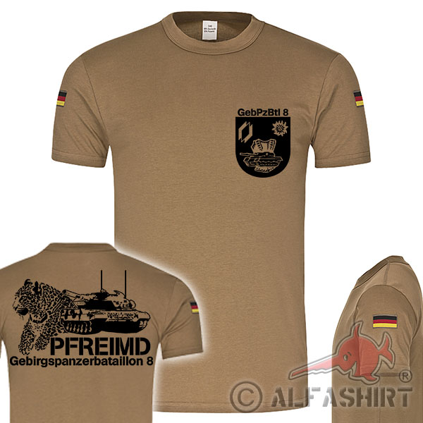 BW Tropen GebPzBtl 8 Type 2 Mountain Battalion Pfreimd BW Shirt Uniform # 17878