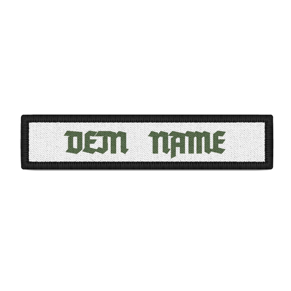 Patch Bundeswehr name tag white olive name snow camo individually #39388