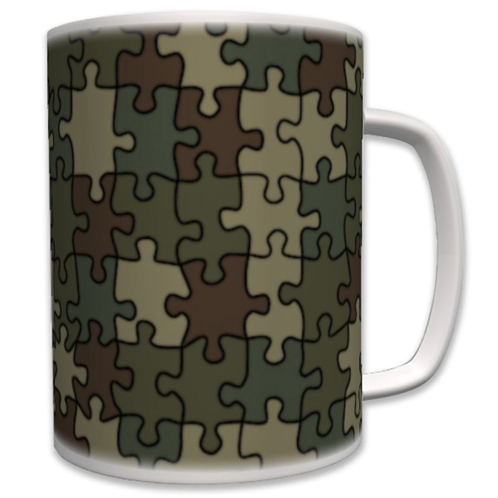 Puzzel Camouflage Tarnmuster Flecktarn- Tasse Becher Kaffee #6085