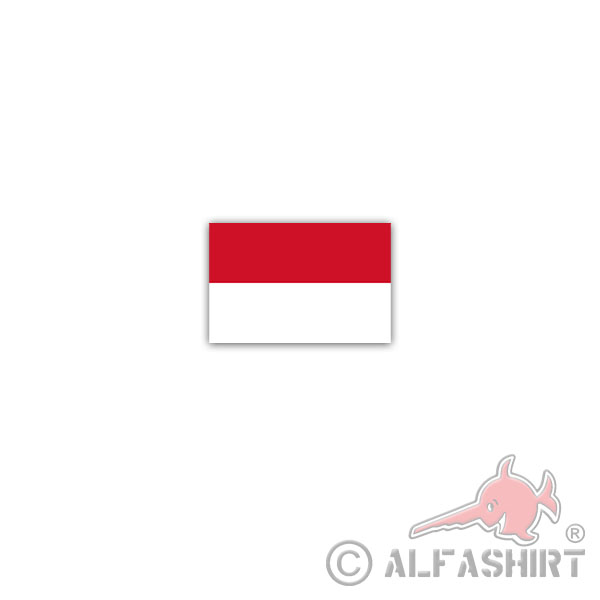 Sticker Republic of Indonesia Flag Jakarta Island State 11x7cm A2950