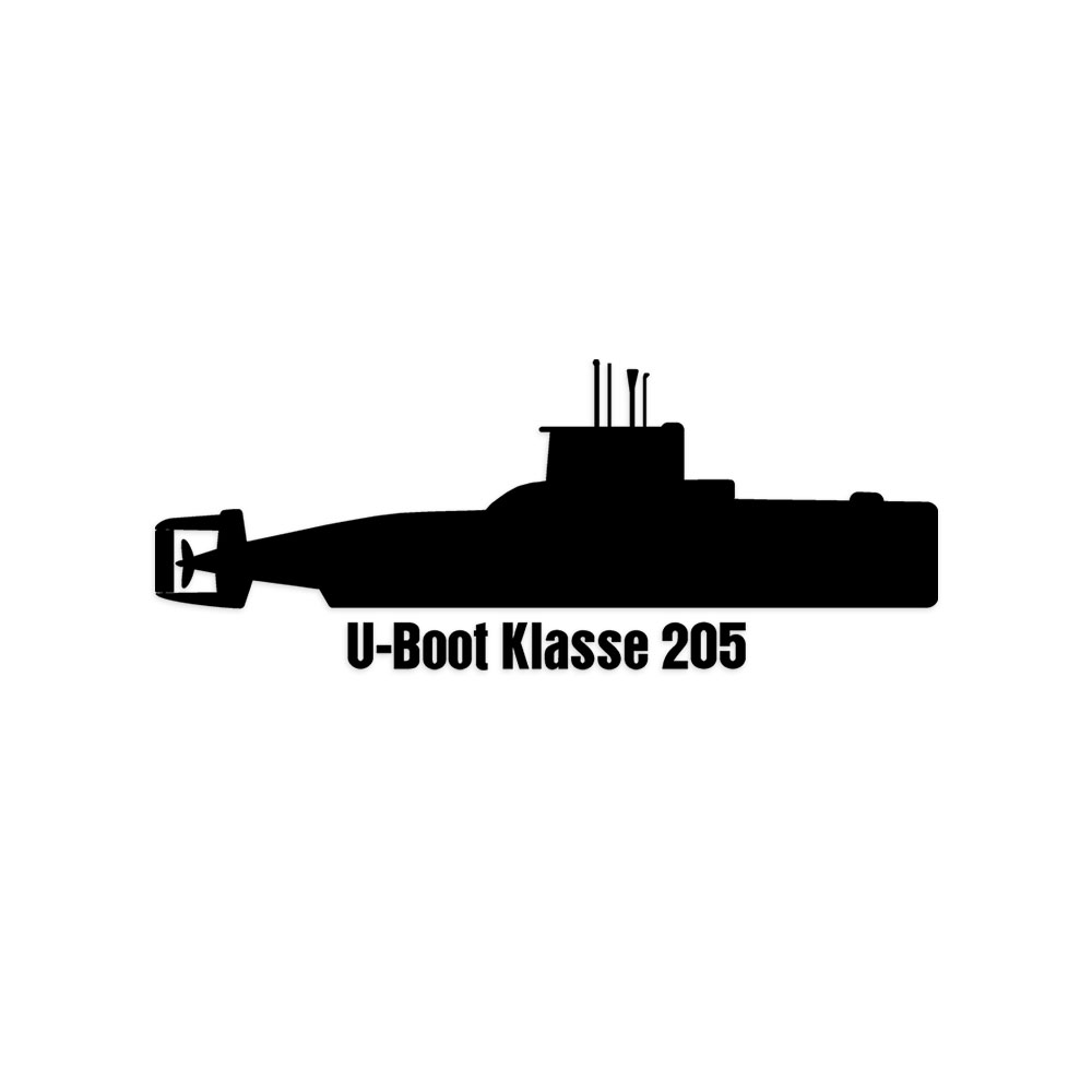 Wall decal wall sticker submarine class 205 U4 U12 series Copenhagen #A6133