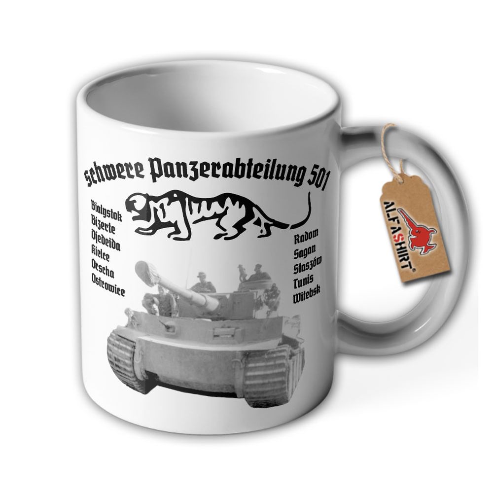 Tasse Schwere Panzerabteilung 501 Tiger Panzer  Einsatzorte Nordafrika  #43600