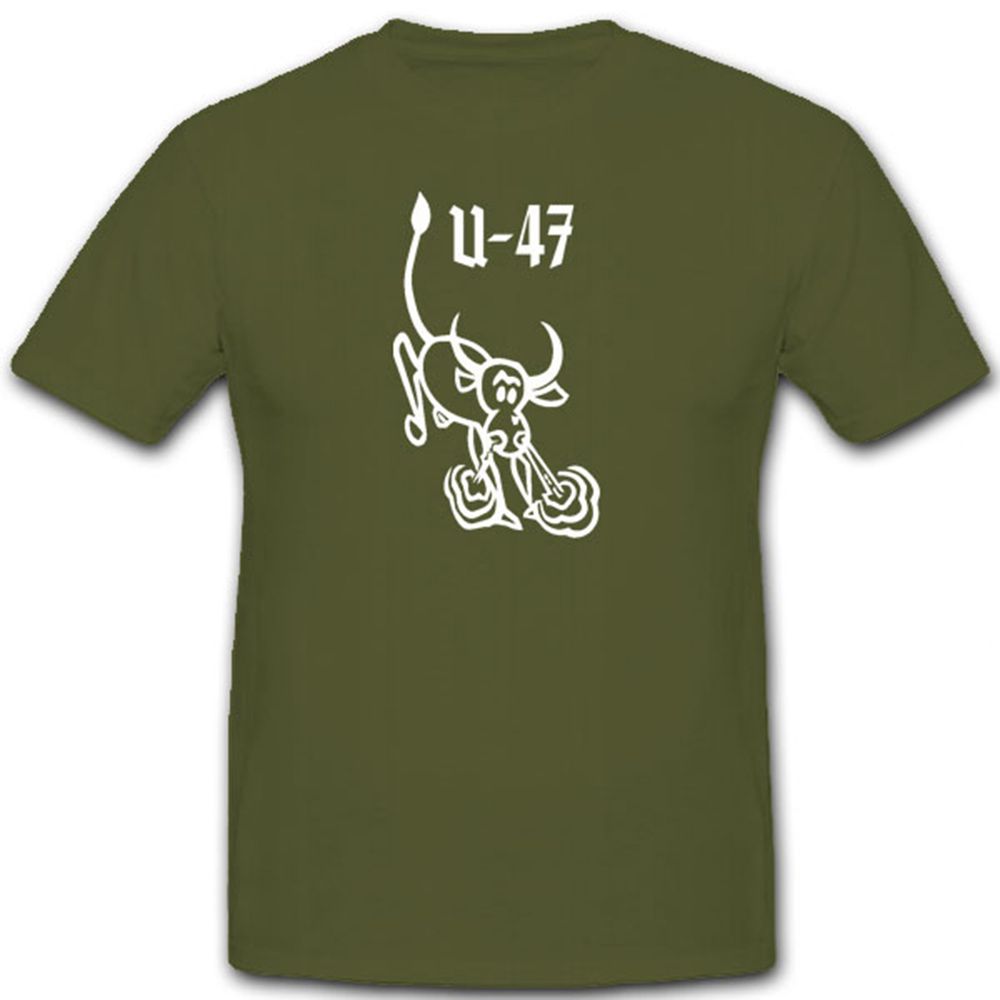 U47 Schnaubender Stier UBoot Scapa Flow Wk Marine Typ Vii B Kptlt T Shirt #7483