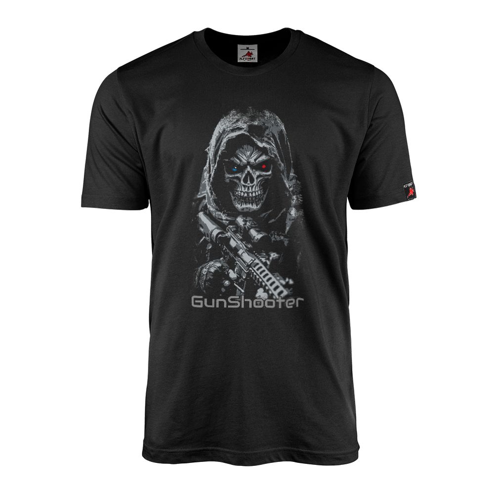 T-Shirt SW Skull MG Military Fun Humor Airsoft Paintball #46699 T-Shirt SW Skull MG Military Fun Humor Airsoft Paintball #46699