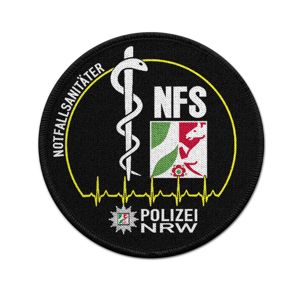9cm Patch Norfallsanitäter Polizei NRW NFS Sanitäter Arzt Aufnäher #40865
