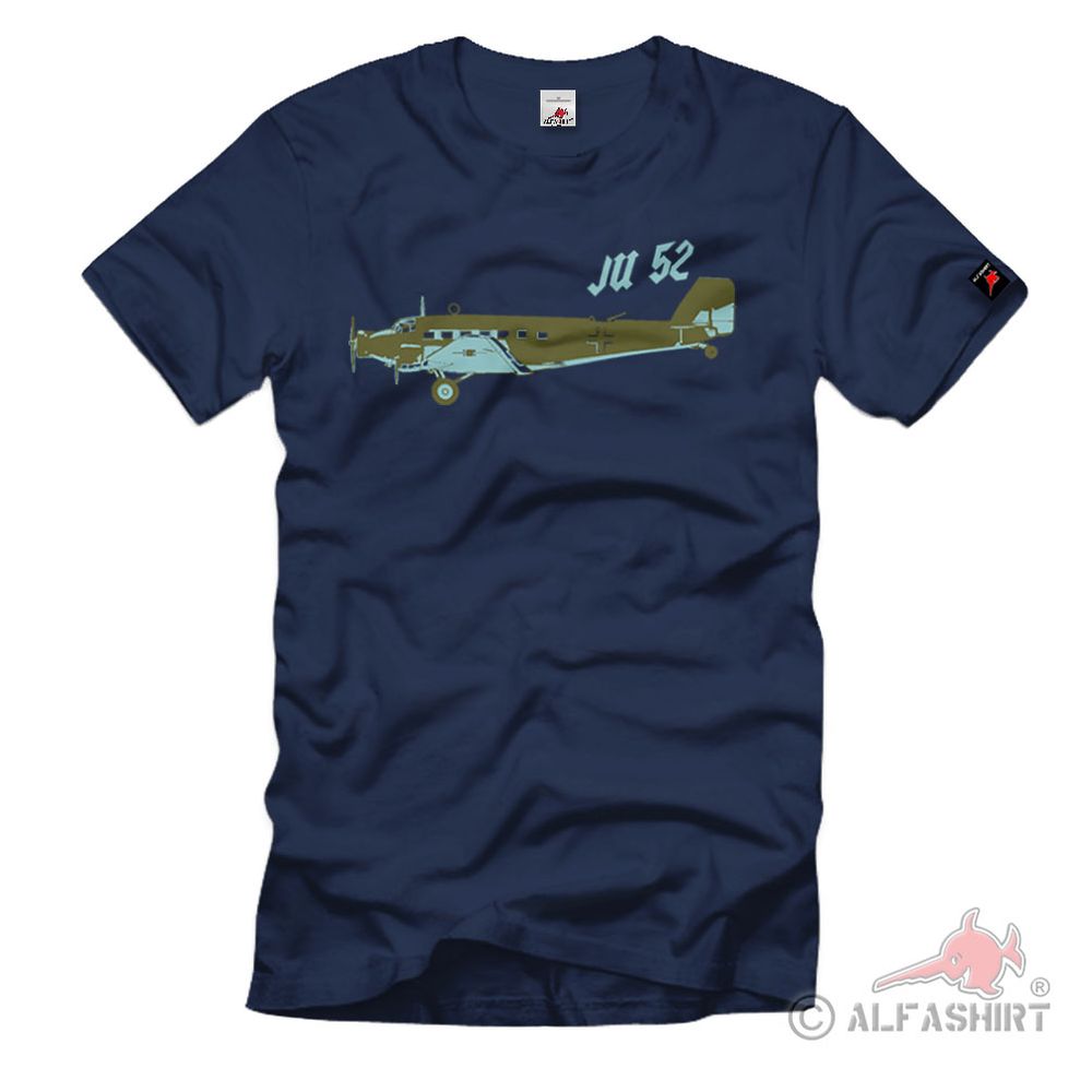 JU 52 Tante Ju Flugzeug Passagier und Transport Wk2 Militär - T Shirt #1008